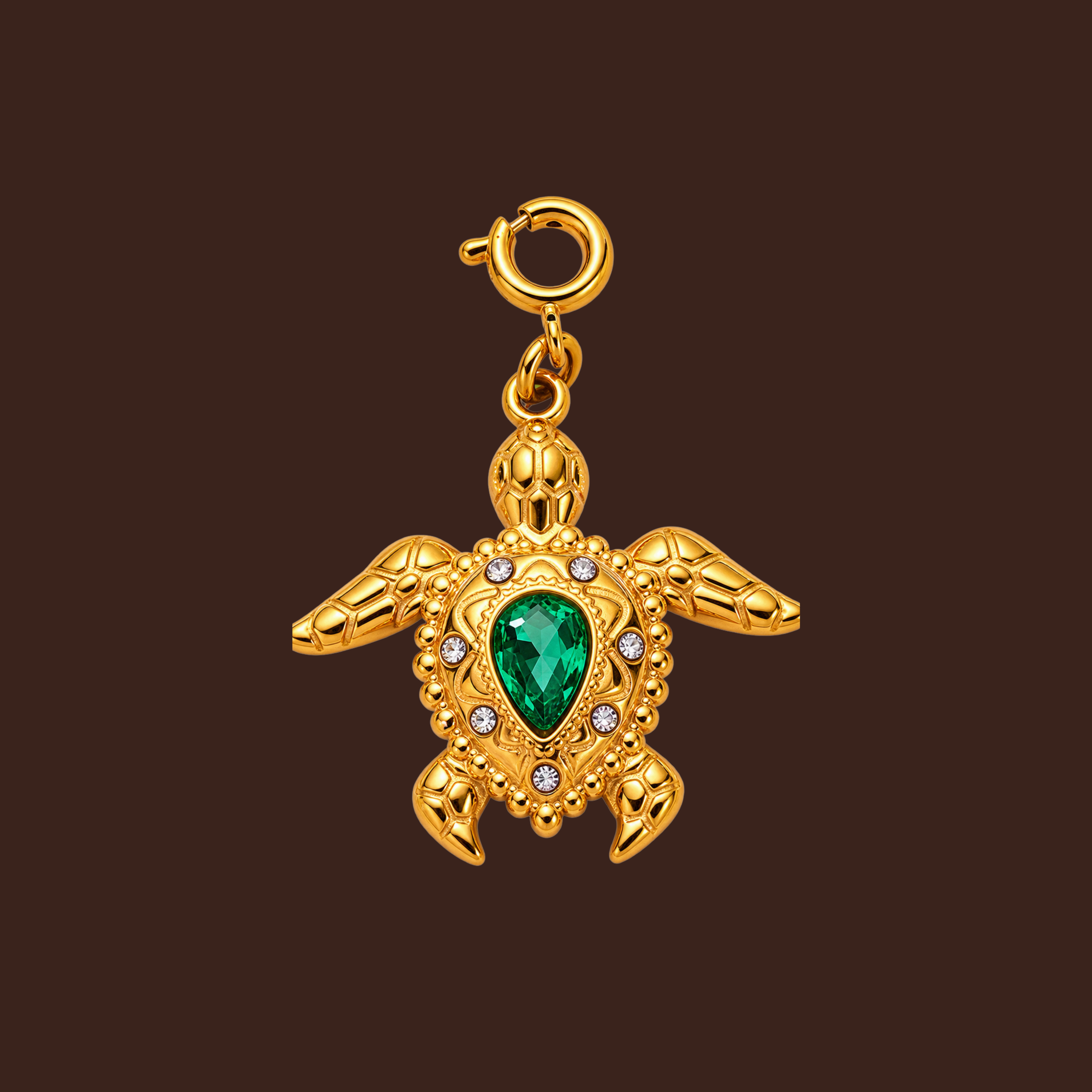 Emerald Sea Turtle Charm